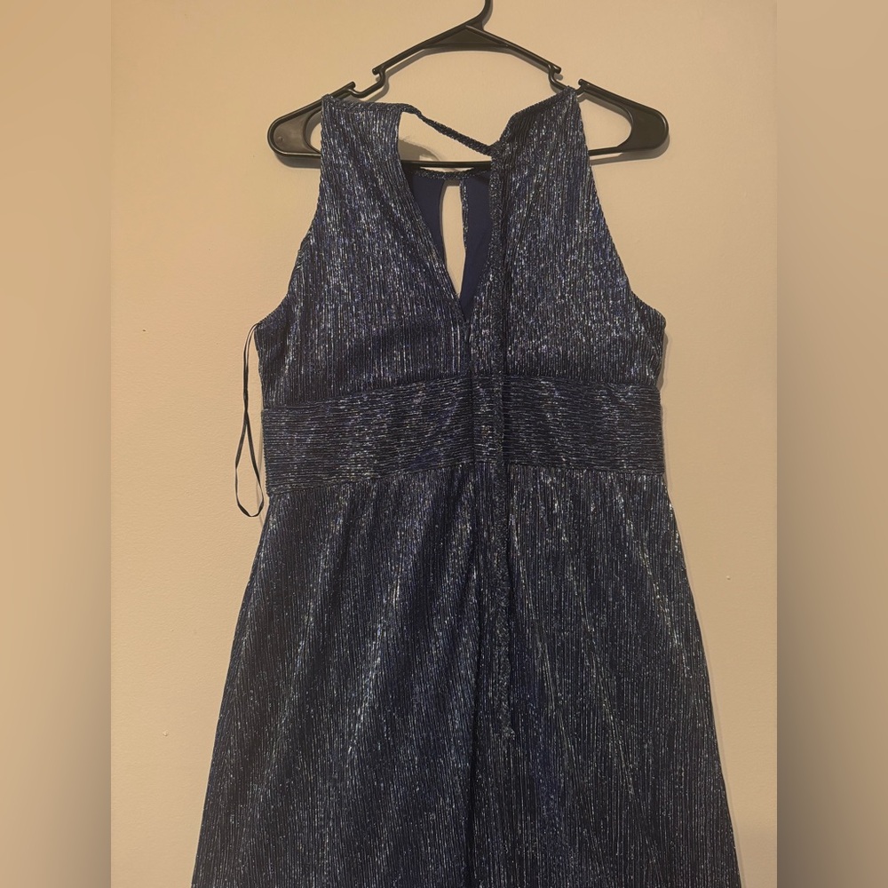 Sparkling Blue Sleeveless Dress